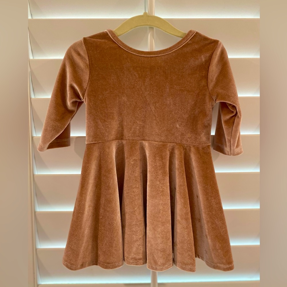 Oh Baby! Dusty rose velvet swing dress Size 12/18